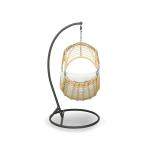 UV Resistant PE Rattan 840mm Depth Rattan Hanging Egg Chair Outdoor