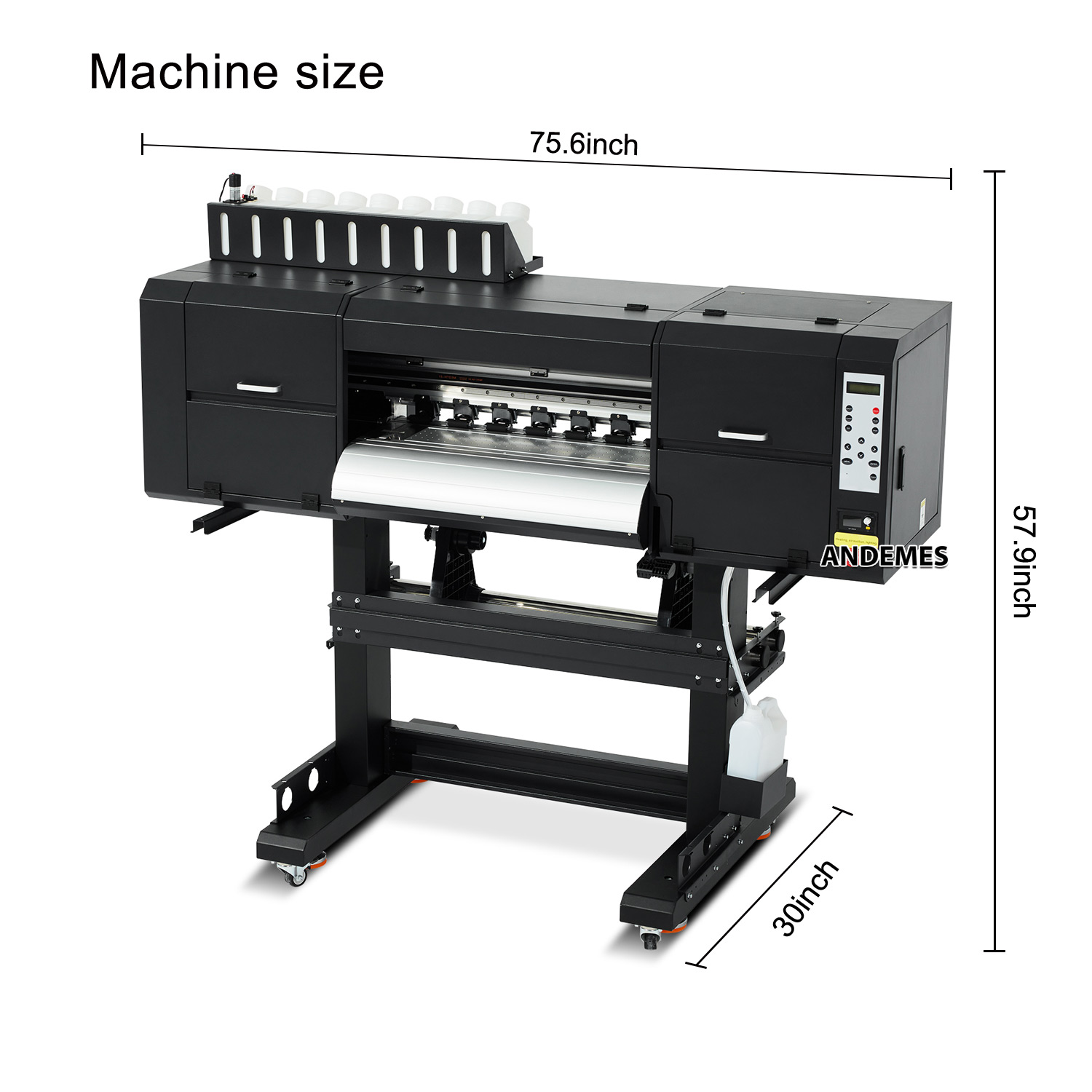 24inch DTF Printer with Fluorescence System and 3 i3200 Print Heads Pigment Ink Type