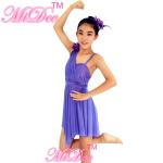 Textile Printing Floral Diagonal Lyrical Dance Competition Costumes Skating And