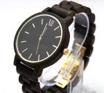 Unique Day Date Wooden Wrist Watch ATM Water Resistant Support OEM
