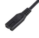 Black USA Power Cord 10A 125V 2 Pin NEMA 1-15P Plug To IEC 320 C7