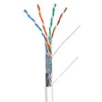 500FT Cat5e SFTP Shielded White PVC Jacket Solid Ethernet Network Cable
