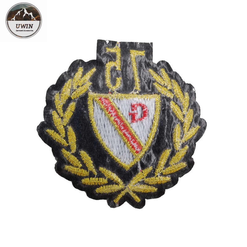 Letter Beads Iron On Embroidered Patches Merrowed Border Customized Size
