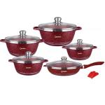 Cheap Cast 12 PCS Medical Stone Cooking Pot Set Dessini Non Stick Cookware Set