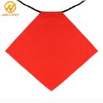 Durable Hi Vis Pvc Safety Orange Warning Flag With Square Shape For Traffic