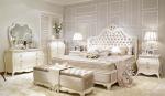 SGS ISO9001 6 Piece Home Hotel Wooden King Size Bed And Wardrobe Set