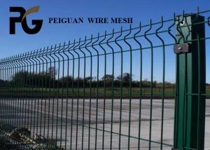 China Commercial Playgrounds Green V Mesh Wire Fencing Vinyl Coated on sale