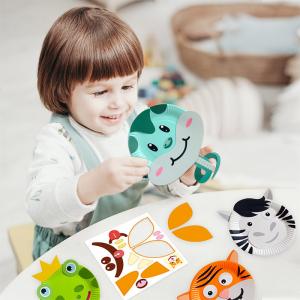 China Creative DIY Animal Crafts Paper Plate Kit For Preschool 3-8 Years Kids on sale