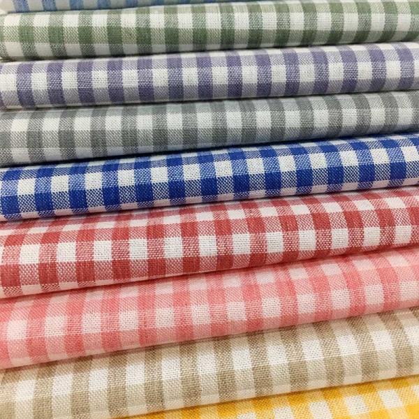 100gsm-140gsm Yarn Dye Twill Check And Stripe Fabrics Polyester Cotton Rayon