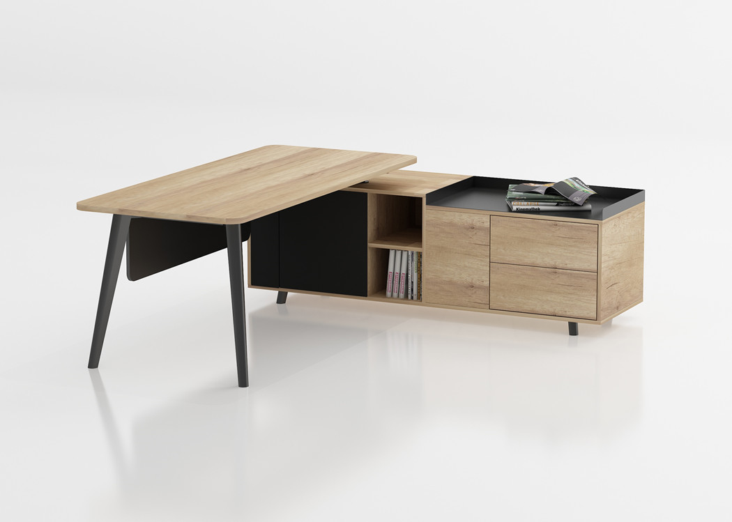 HPL Surface Manager Office Table E0 Grade Melamine Modern Executive Table