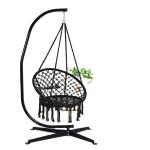 Outdoor Sturdy C Frame Solid Steel Hammock Chair Stand for Modern Design and