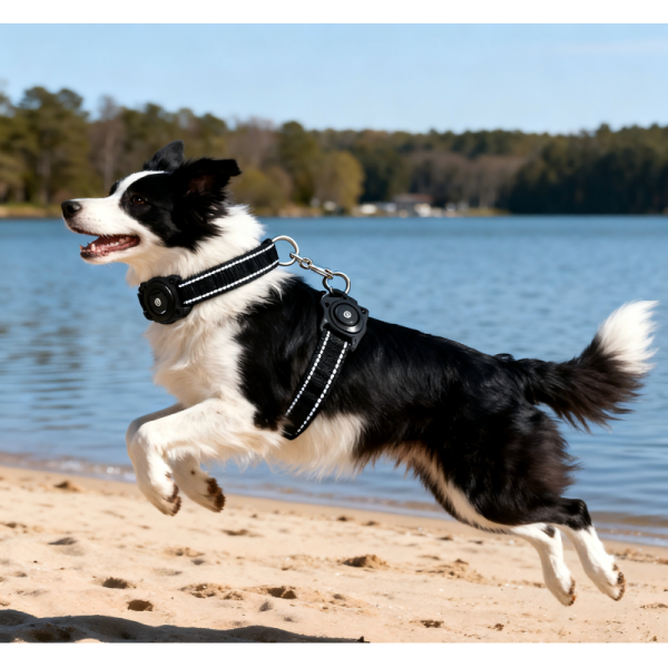 Durable Plastic GPS Navigator Dog Collar Waterproof Reflective Real-Time Tracking Soft Padded Adjustable