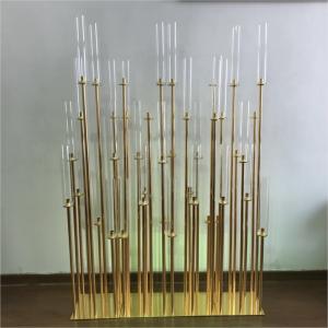 China wholesale floor standing metal candle holders for event decor on sale