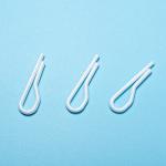 Clothing Clear Plastic R Shape Collar Clips without Teeth