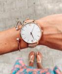 3 Atm Water Rating Quartz Ladies Wrist Watches With Thin Casual Strap