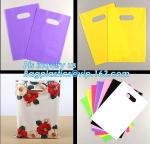 Custom logo HDPE / LDPE patch handle die cut plastic shopping bag for carrying