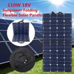 High Efficiency Flexible Square Solar Panels 24v 110w 5% Power Tolerance For