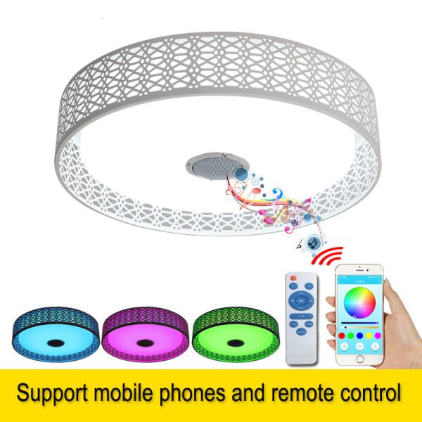 Modern LED Ceiling Light Modern RGB Living Room Luminaria 36W Bluetooth Speaker