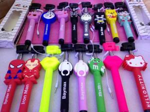 Wholesale Best selling selfie stick with aux cable,3d cartoon selfie stick monopod from china suppliers