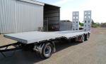 60T Cargo Semi Trailer Truck , Low Loader Semi Trailer With Air Suspension