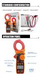 6000 Counts Digital AC Clamp Meters With Non-Contact Voltage detaction,NCV and
