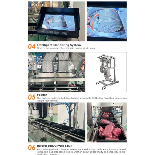 Fresh Rib Plastic Box Packaging Production Line With 10'' Color Touch Screen