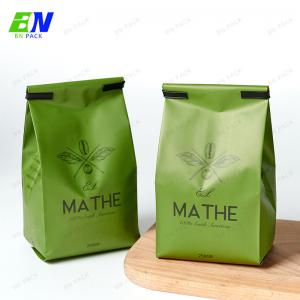 China 12oz Coffee Bag Food Grade Matte Finish Black Packaging With Zip And Valve on sale