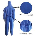Product Protective Isolation SMS Hooded Coverall with Taped Seam S-5XL 175*140cm
