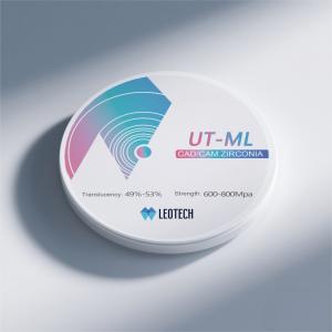 Wholesale Dental Crown Zirconia 49-53% Translucency 600-800MPa Flexural Strength ISO 0 Cytotoxicity from china suppliers