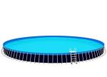Round Shaped Outdoor Above Ground Pool Customized Size 0.9mm Tarpaulin PVC