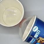 Customer printed disposable paper ice cream cup with dome lid wholesale,frozen