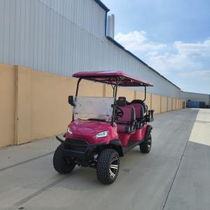 Wholesale 6 Seater Electric Golf Cart 72V Pink Lithium Off Road Street Legal Utility Custom Maximum Travel Speed 45km/h from china suppliers