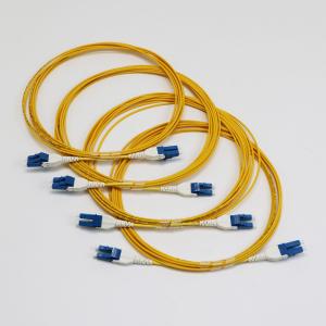 Wholesale Low Loss LC Uniboot Duplex Singlemode G657.A1 BendInsensitive Duplex 2mm LSZH 0.15dB Yellow Fiber Patch Cord from china suppliers