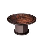 Royal Design Round Turntable Dining Table Burl Veneer Marble Tabletop