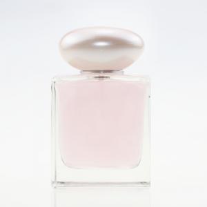 Wholesale Square Spray Transparent Glass Perfume Bottle With Pearl Cap 100ml from china suppliers