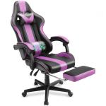 Highly Durable Computer Gaming Chairs with Footrest for Adult Teens Metal Type
