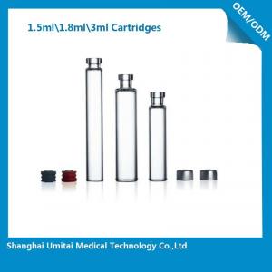 China Customized Insulin Pen Refill Cartridge , Drug Cartridge Aluminum Cap on sale