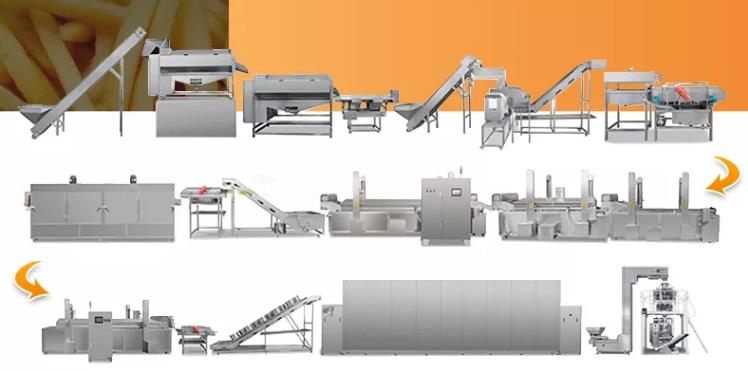 Fully Automatic Fresh Frozen Scale French Fries Machine Potato crisp making machine