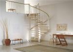 Customized Metal Custom Spiral Staircase Usage Indoor With Wood Material Step