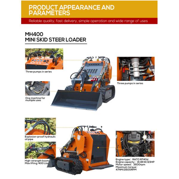 High Quality Crawler Skid Steer Loaders Mini Small Skid Steer Track Loader With Attachments