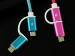 2 in 1 usb cable charging cable for iphone