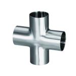 Sanitary SS Pipe Fittings Four Way Cross DN150 Mirror Polished