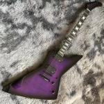 Custom Grand Flamed Maple Top Electric Guitar In Purple Color