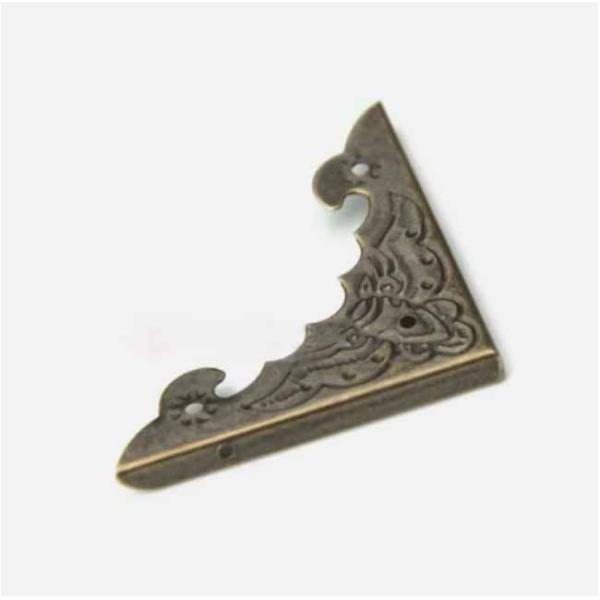 Wholesale High QualityDecorated Zinc Alloy Wooden Box Corner Bronze Iron