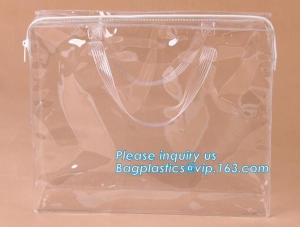 OEM Zippered Blanket Organizer Storage Bag Large PVC Quilt Bag, Vinyl Bags With