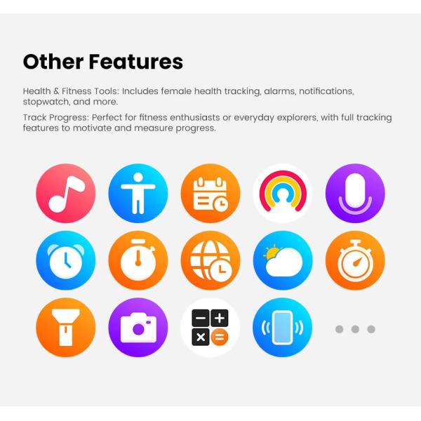 X5 Smartwatch Heart Rate Blood Oxygen BT Call Voice Assistant GPS Positioning