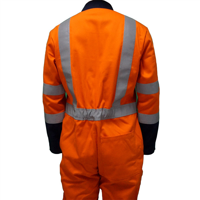Orange Navy FR Flame Retardant Coverall Workwear CN88 12 Oil Resistant Overalls