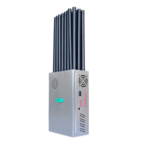 New design 24 antennans portable signal jammer blocking WIFI 6E and mobile phone 2G, 3G, 4G, 5G, GPS, WIFI, UHF, VHF, RF,LOJACK signals With new