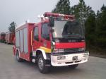 ISUZU Diesel Light Rescue Fire Truck 4X2 177kw With 5 Ton Crane