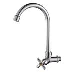Economic Single Handle Cold Kitchen Sink Water Faucet With Chrome Plated Abs